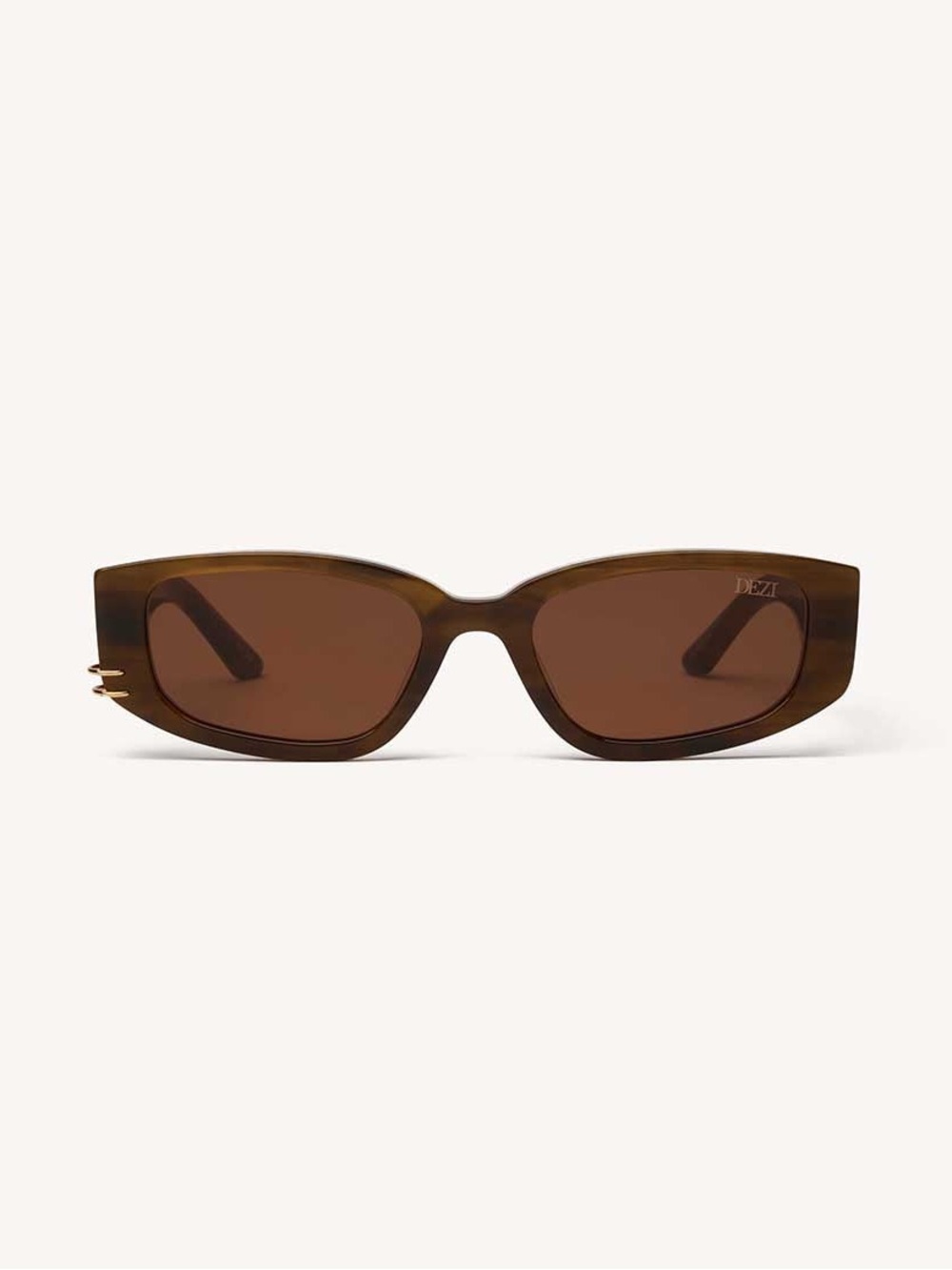 DEZI “CUFFED” Sunglasses in tortoise and gold | ring detailing | BRAND NEW - Picture 2 of 10